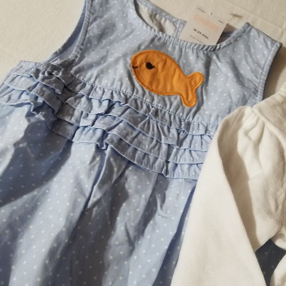 Gymboree Little Goldfish NWT 18-24 Month Romper & sweater set. - Picture 9 of 10